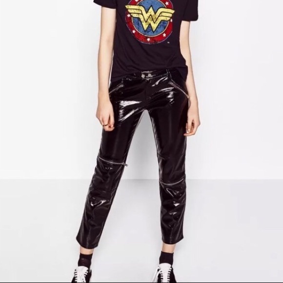 Zara vinyl pants Clearance